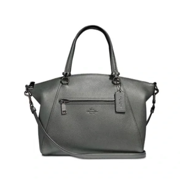 Authentic COACH Pebble Grey Prairie Satchel - Picture 3 of 14